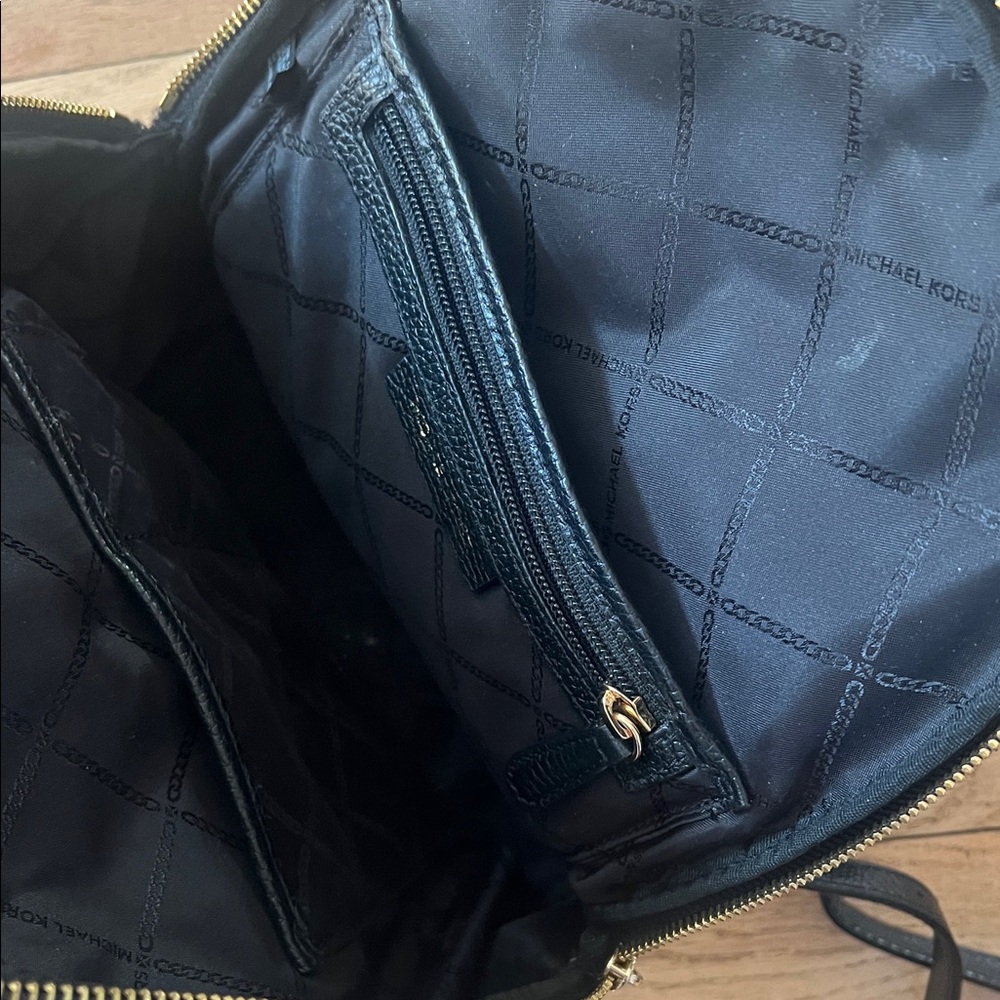 Michael Kors Black Pebbled Leather Backpack - Picture 6 of 6